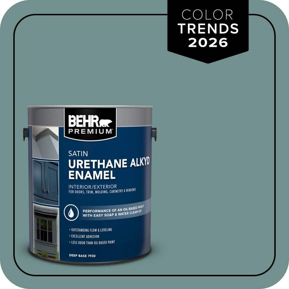 BEHR PREMIUM 1 gal. #PPU12-03 Dragonfly Urethane Alkyd Satin Enamel Interior/Exterior Paint (1)