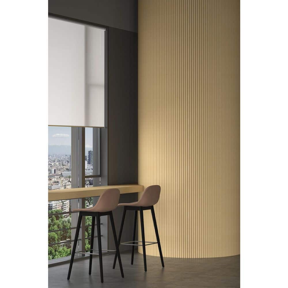 Ejoy 104 in. x 11.8 in. x 0.47 in. Wood Flex Trapezoid Multi-Purpose Siding Panel in Light Walnut Color (Set of 2-Piece) (3)