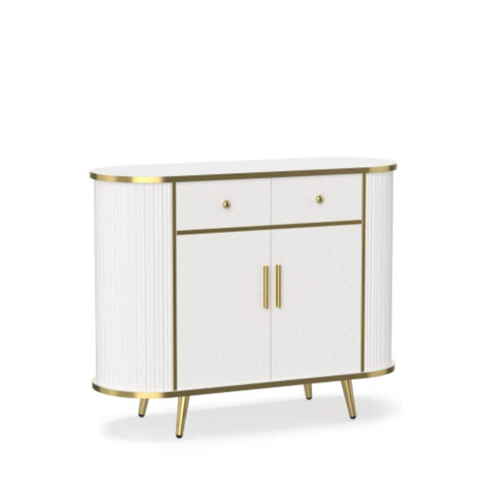 Unbranded 43.3 in. W x 15.7 in. D x 28.7 in. H Bathroom White Linen Cabinet