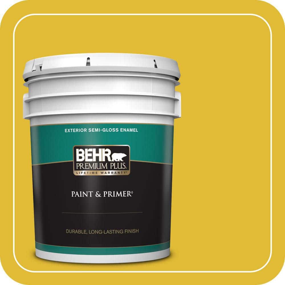 BEHR PREMIUM PLUS 5 gal. #P310-7 Solarium Semi-Gloss Enamel Exterior Paint & Primer