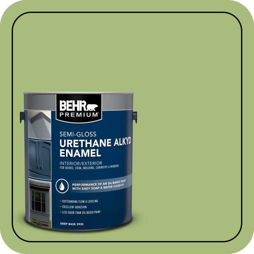 BEHR PREMIUM 1 gal. #P370-5 Lazy Caterpillar Urethane Alkyd Semi-Gloss Enamel Interior/Exterior Paint (1)