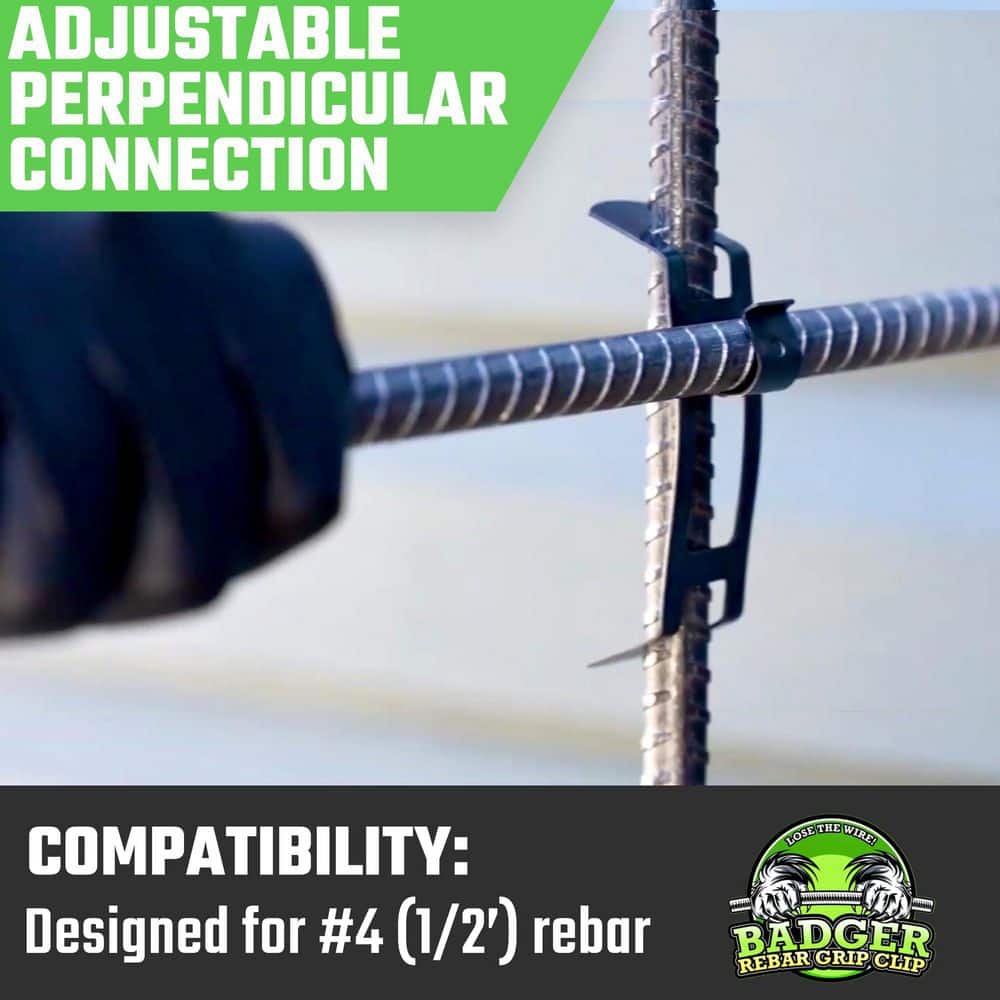 BADGER REBAR PRODUCTS 6.5 in. Single Ring Rebar Form Kit-Includes 3-Rings and 12-Badger Grip Clips for Concrete Reinforcement (3)