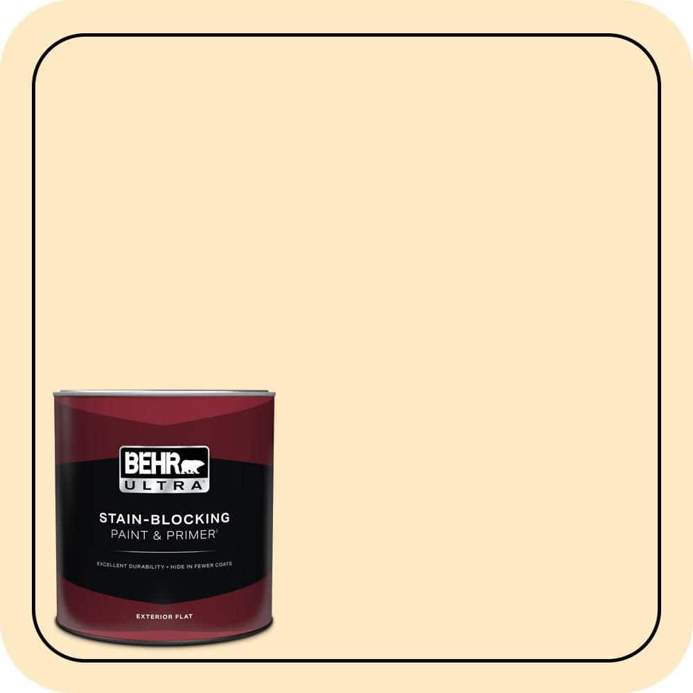 BEHR ULTRA 1 qt. #P250-1 Papaya Sorbet Flat Exterior Paint & Primer