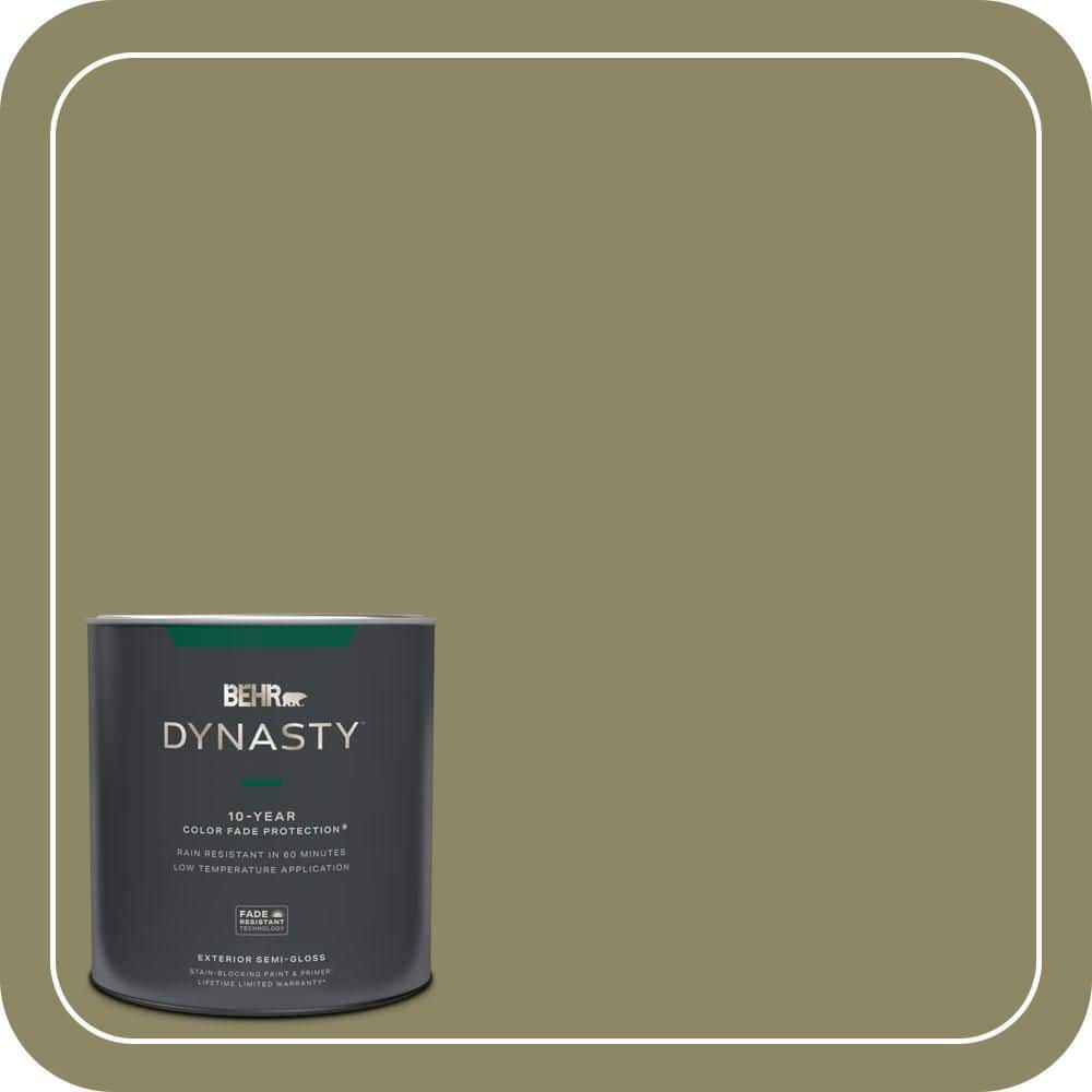 BEHR DYNASTY 1 qt. #PPU9-23 Oregano Spice Semi-Gloss Exterior Stain-Blocking Paint & Primer