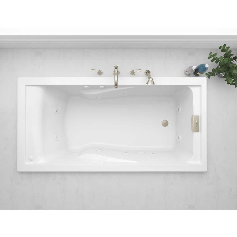 American Standard Evolution EverClean 72 in. x 36 in. Rectangular Whirlpool Bathtub with Reversible Drain in White (1)