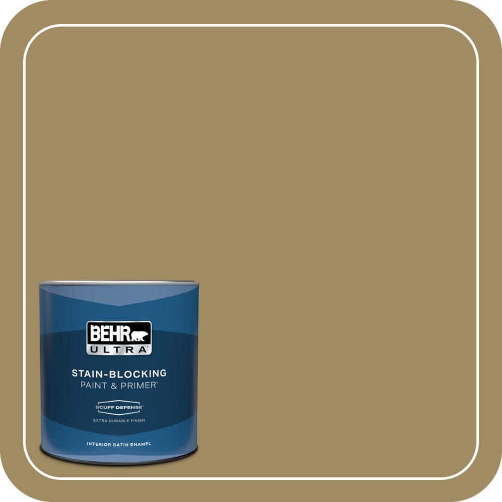 BEHR ULTRA 1 qt. #S320-6 Garden Salt Green Extra Durable Satin Enamel Interior Paint & Primer