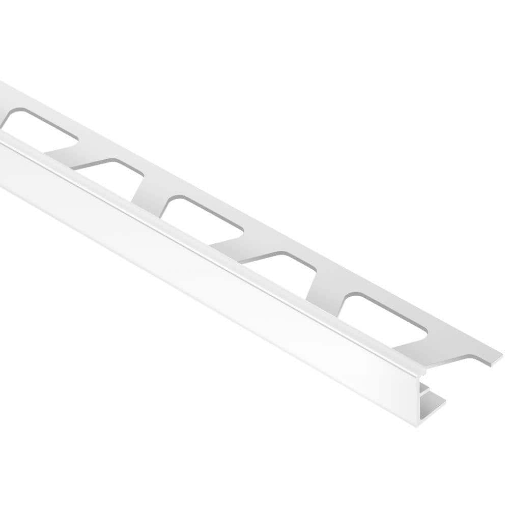 Schluter Jolly-P Light Grey .5 in. x 98.5 in. PVC L-Angle Tile Edging Trim