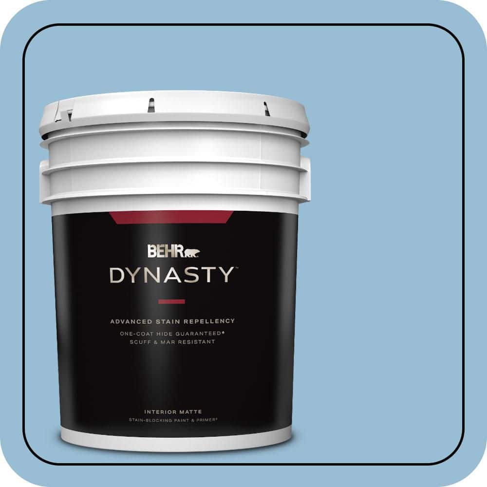 BEHR DYNASTY 5 gal. #PPU14-11 Gentle Sky Matte Interior Stain-Blocking Paint & Primer