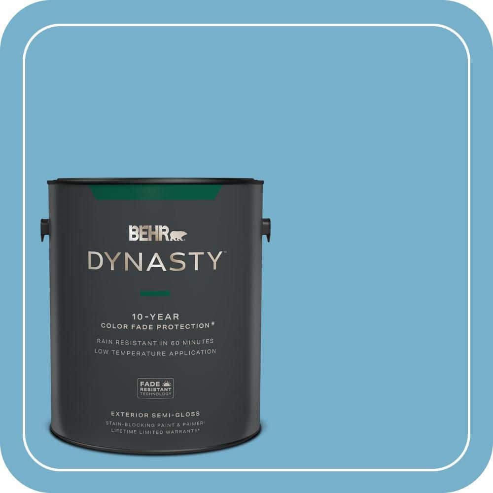 BEHR DYNASTY 1 gal. #550D-5 Ocean Cruise Semi-Gloss Enamel Exterior Stain-Blocking Paint & Primer