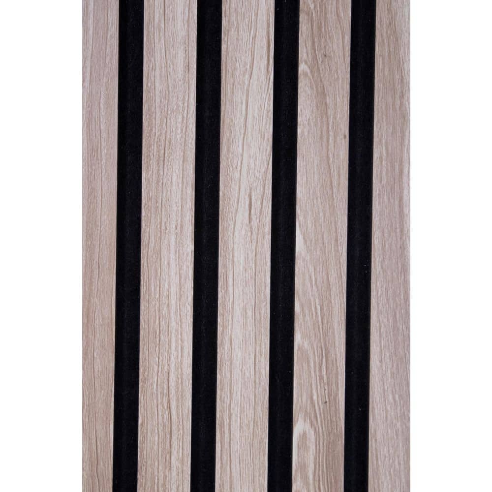 Ejoy 11.75 in. x 94.56 in. x 0.375 in. Acoustic Vinyl Wall Siding in Light Walnut Color (Set of 6-Piece) (2)