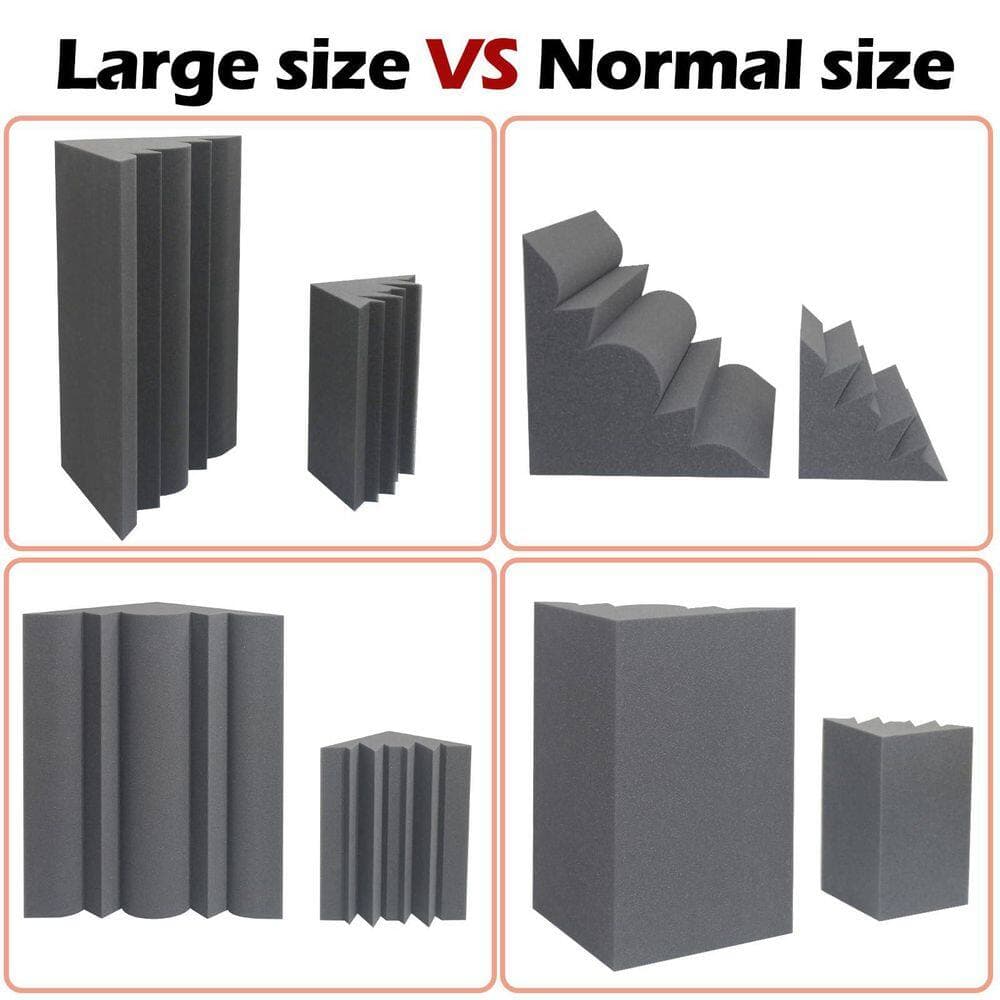 Laybus 19.5 in. x 16.5 in. x 12 in. Large Bass Traps (2-Pack), Low to High Frequency Sound Absorbing Foam, Easy to Use and Move (3)