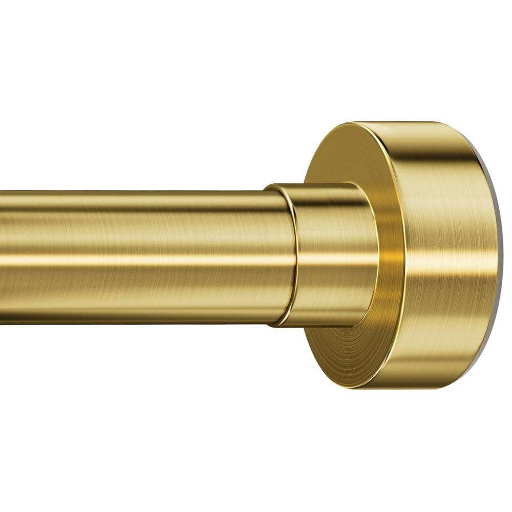Lynzavix 34-66 in. Stainless Steel No Drill Adjustable Spring Tension Rod for Laundry Door Closet Small Window Brushed Gold (1)
