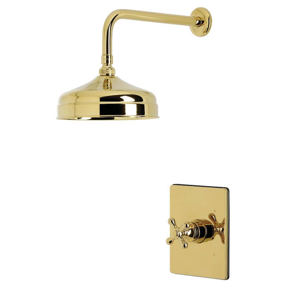 Kingston Brass Restoration 1-Handle Shower Faucet 1.8 GPM in Polished Brass (1)