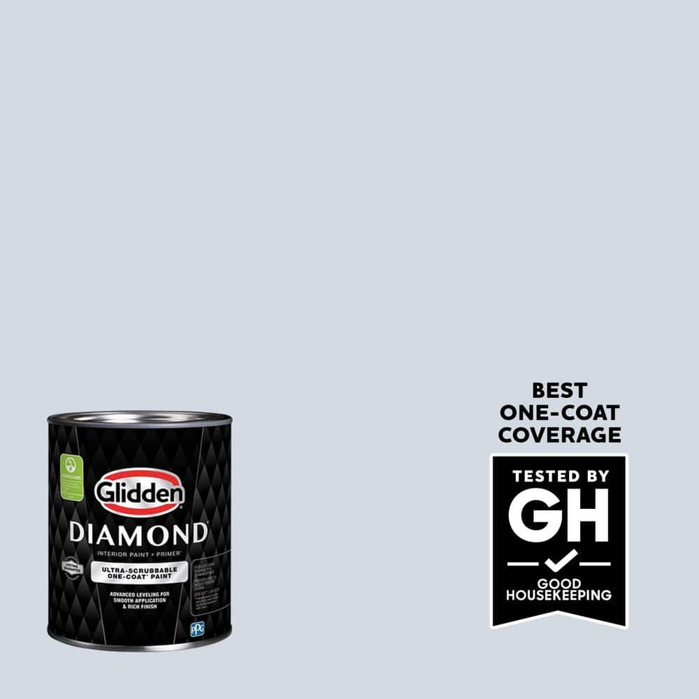 Glidden Diamond 1 qt. PPG1166-2 Aster Petal Flat Interior Paint with Primer
