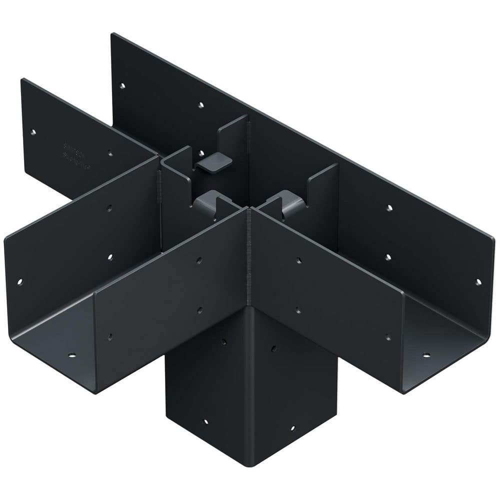 Simpson Strong-Tie Outdoor Accents Sage System Black Powder-Coated Middle T Connector for 4x4 with Screws (1)
