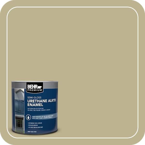 BEHR PREMIUM 1 qt. #PPU9-10 Wasabi Powder Semi-Gloss Enamel Urethane Alkyd Interior/Exterior Paint (2)