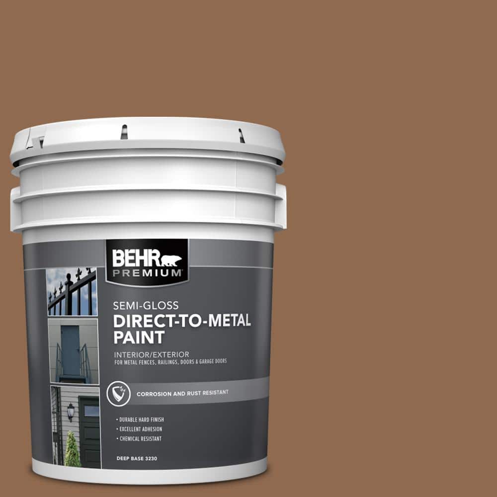BEHR PREMIUM 5 gal. #PPU4-01 Caramel Swirl Semi-Gloss Direct to Metal Interior/Exterior Paint (1)