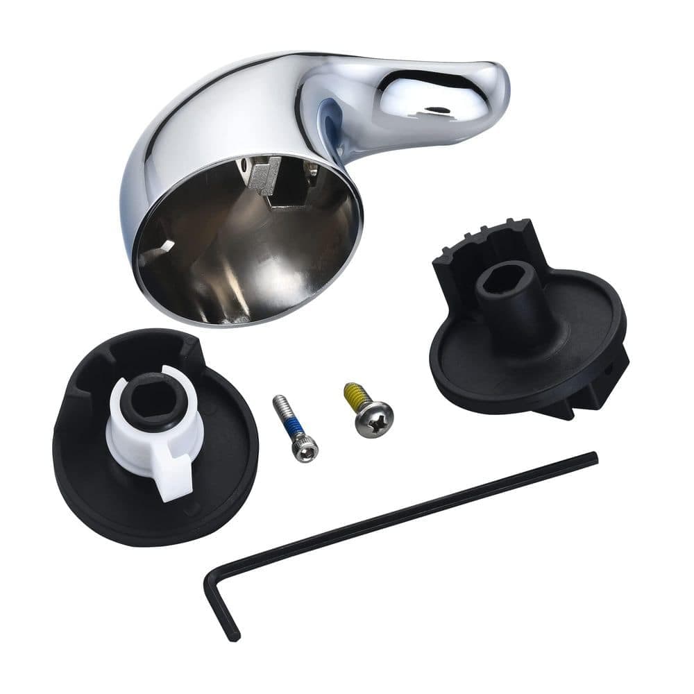 Numhew 1-Piece Replacement for Moen Lever Shower Handle in Silver, Compatible with Moen Posi Temp Valve Systems (1)