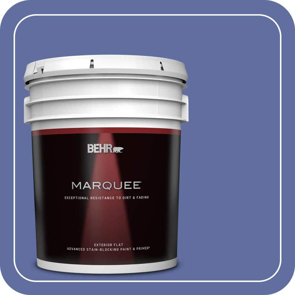 BEHR MARQUEE 5 gal. #610B-6 Stained Glass Flat Exterior Paint & Primer