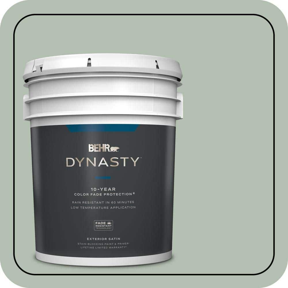 BEHR DYNASTY 5 gal. #N400-3 Flagstaff Green Satin Enamel Exterior Stain-Blocking Paint & Primer