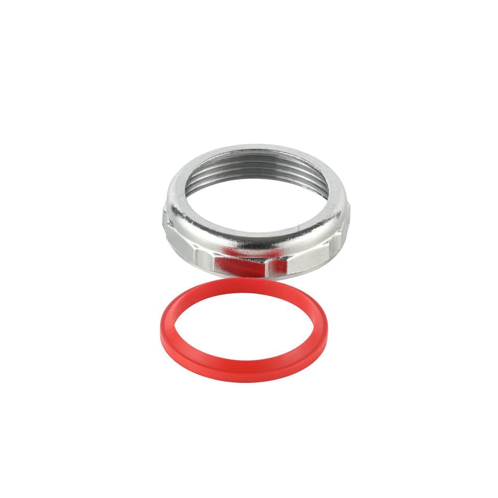 Everbilt 1-1/2 in. Sink Drain Pipe Zinc Slip-Joint Nut with Rubber Reducing Washer (4)
