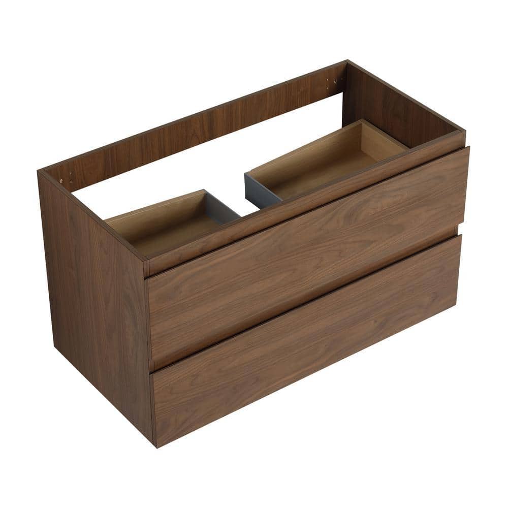 UPIKER Modern 35.19 in. W x 17.94 in. D x 19.69 in. H Bath Vanity Cabinet without Top in Brown Oak Unassembled (1)