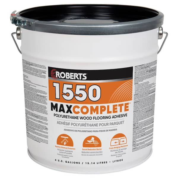 ROBERTS 4 Gal. MAXCOMPLETE Polyurethane Adhesive for Engineered Wood, Solid Wood, Parquet and Bamboo Flooring