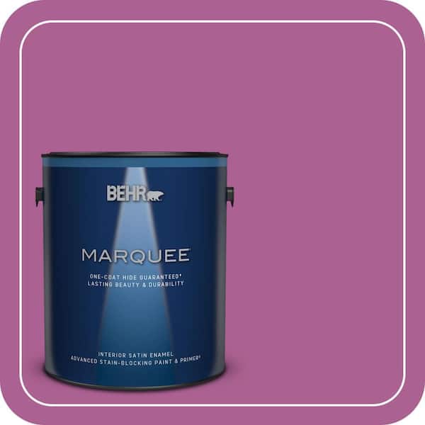 BEHR MARQUEE 1 gal. #680B-6 Exotic Bloom Satin Enamel Interior Paint & Primer (2)