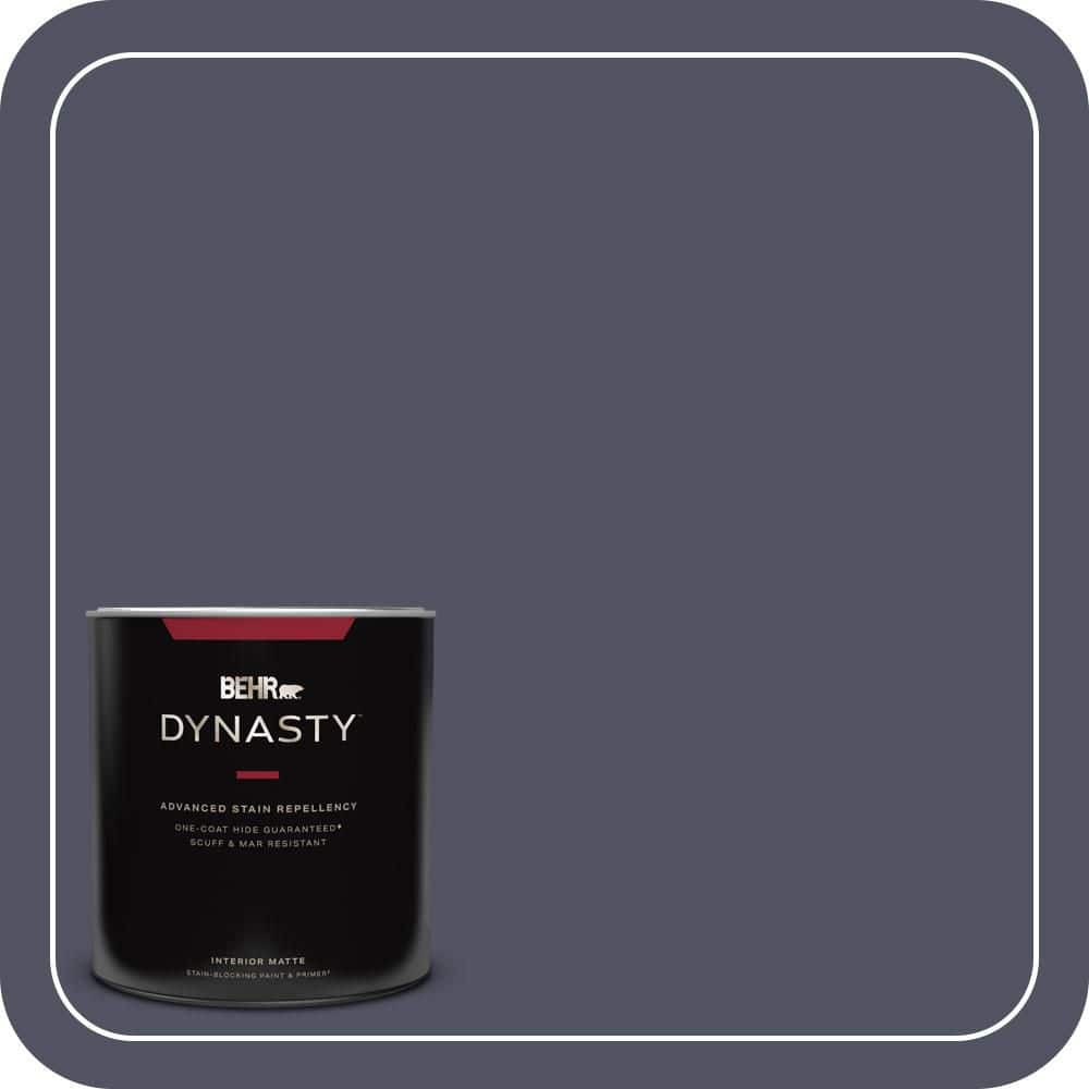 BEHR DYNASTY 1 qt. #S550-7 Knighthood One-Coat Hide Matte Interior Stain-Blocking Paint and Primer