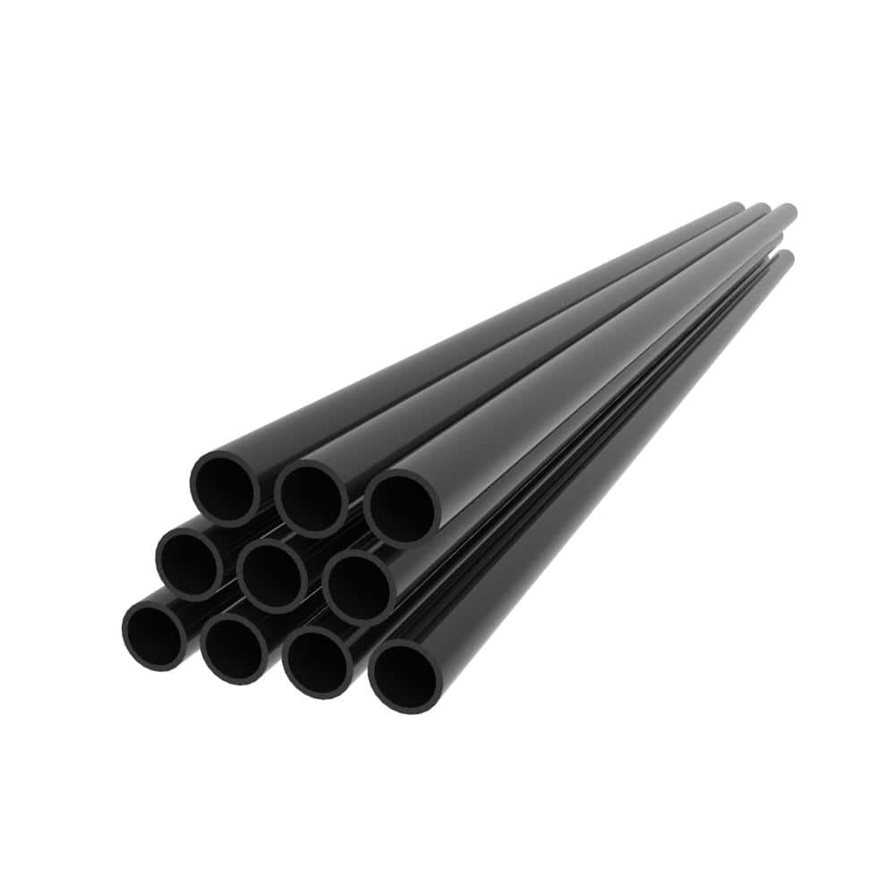 RDI Transform Aluminum Round Balusters Level with 42 in. Rail Height in Black (10-Pieces per Pack) (1)