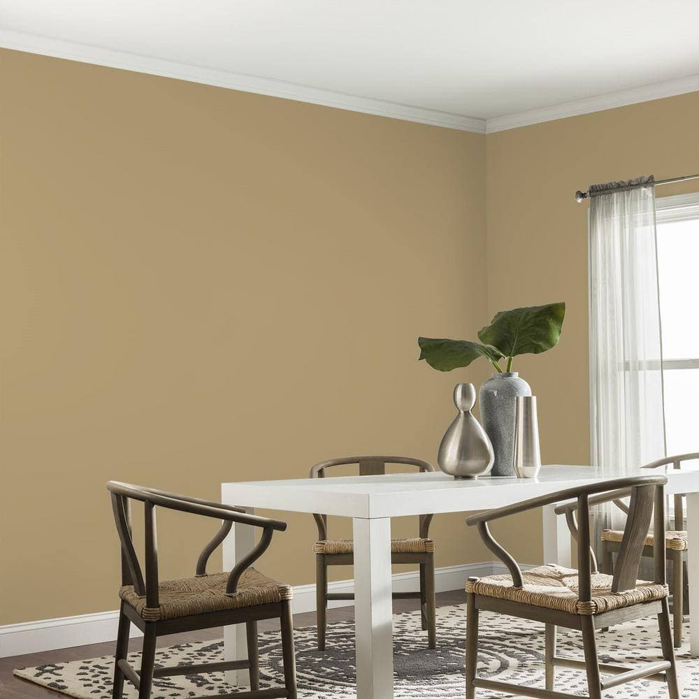 Glidden Premium 1 gal. PPG1099-5 Toasted Sesame Eggshell Interior Paint (4)