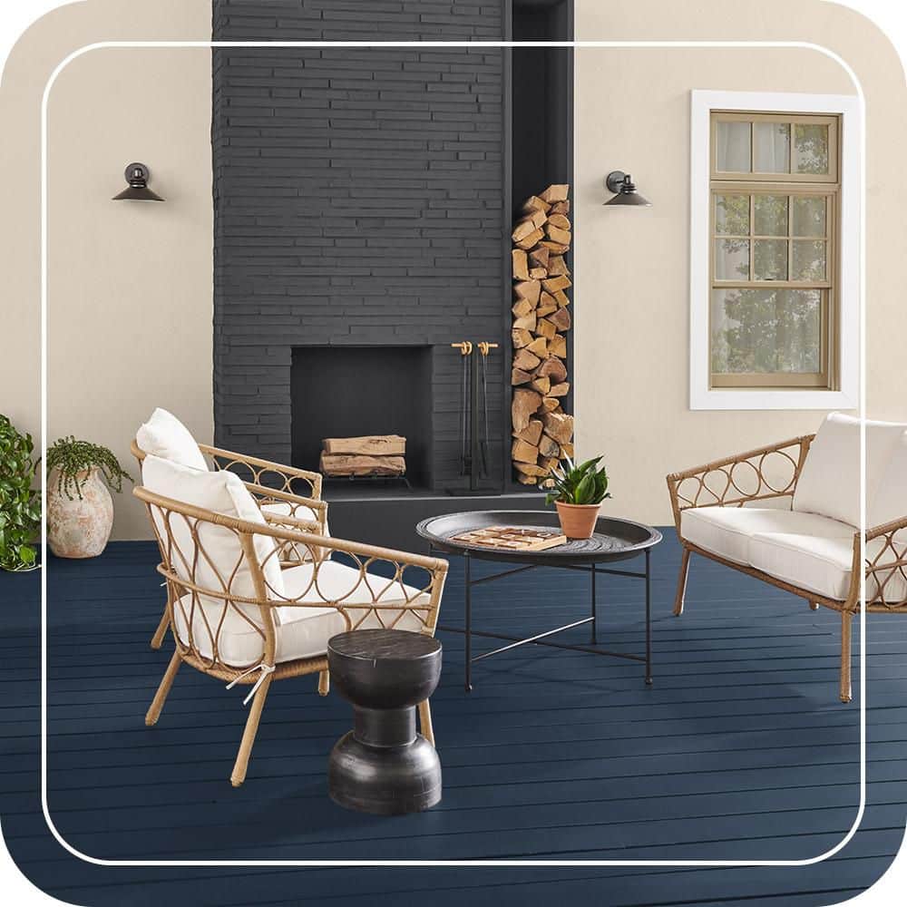 BEHR PREMIUM 1 gal. #MQ5-54 Compass Blue Solid Color Waterproofing Exterior Wood Stain and Sealer (4)