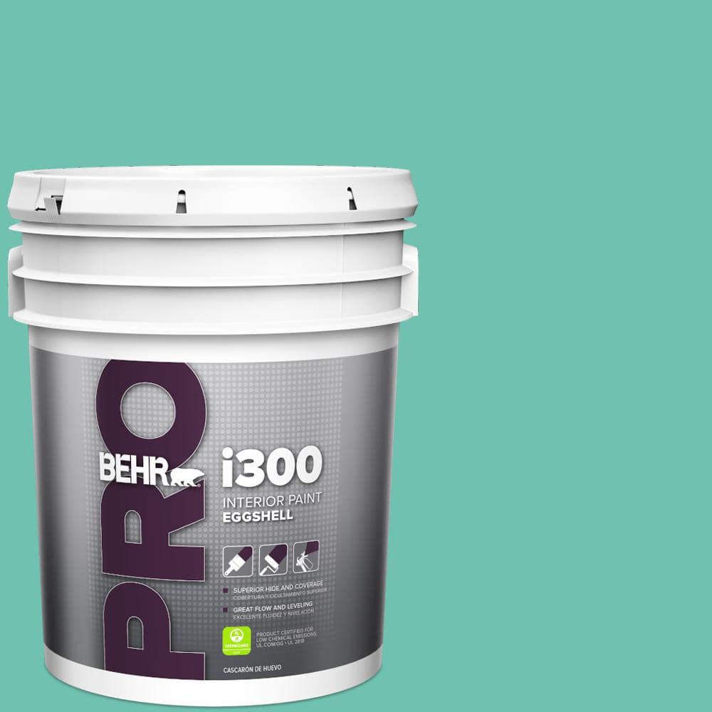 BEHR PRO 5 gal. #P440-4 March Aquamarine Eggshell Interior Paint