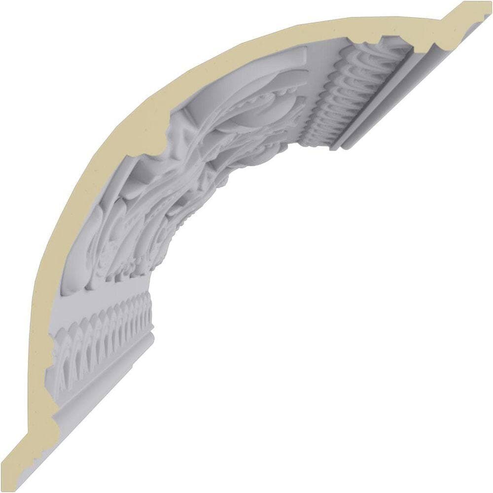 Ekena Millwork 11-1/8 in. x 11-1/8 in. x 94-1/2 in. Polyurethane Kinsley Crown Moulding (3)