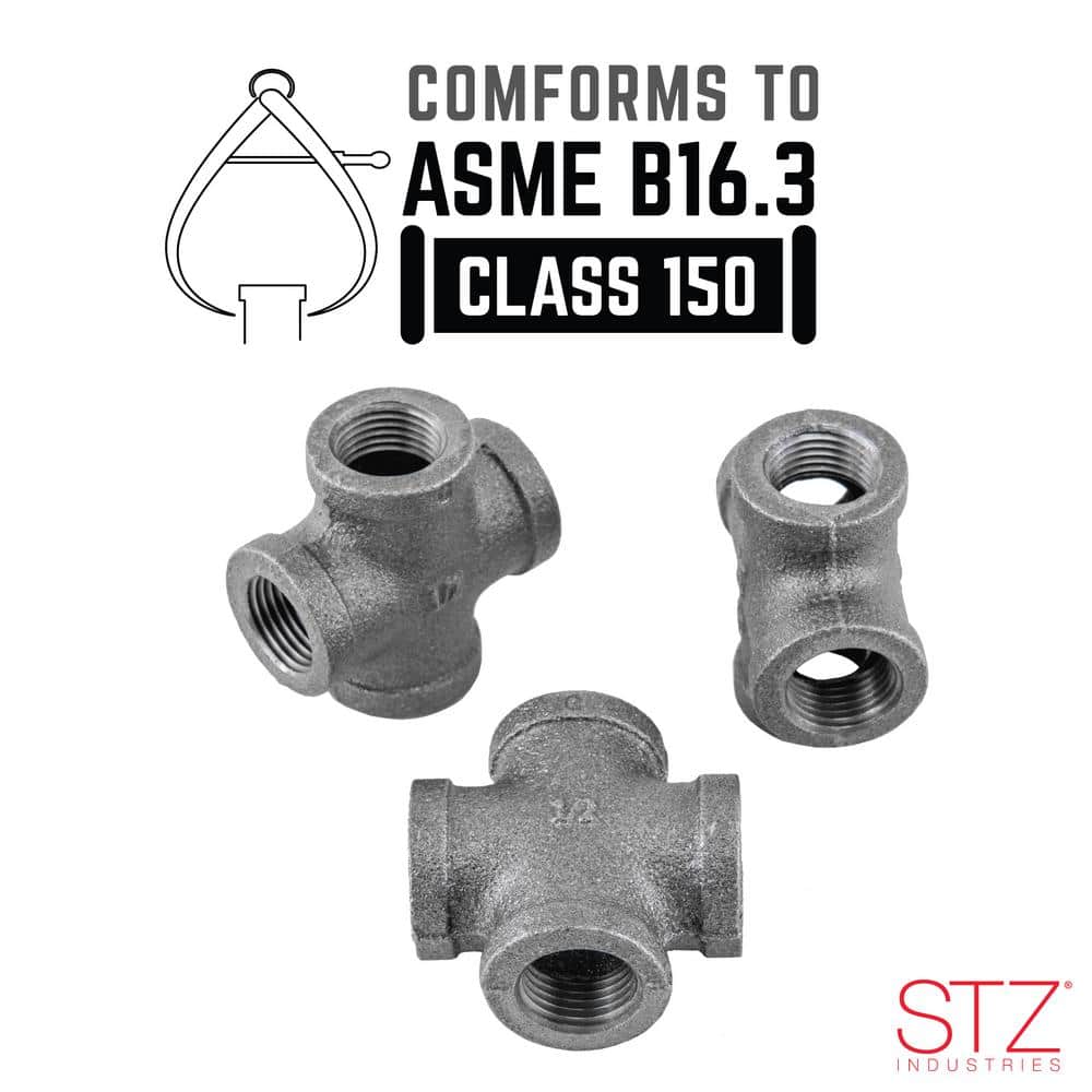 STZ 1/2 in. Black Iron Cross (2)