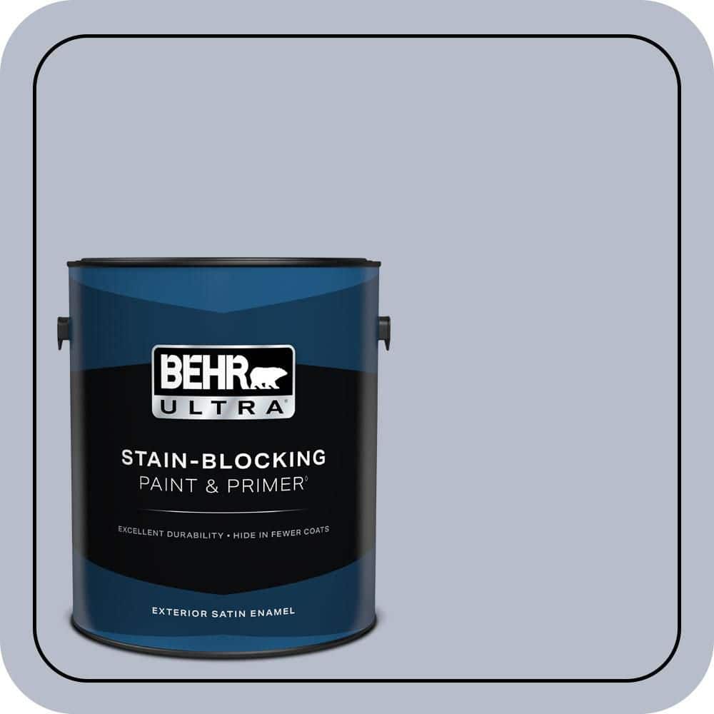 BEHR ULTRA 1 gal. #610F-4 Silver Service Satin Enamel Exterior Paint & Primer