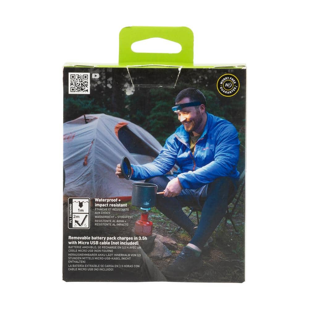 Nite Ize 700 Lumens Radiant RH2 PowerSwitch Rechargeable Headlamp - Black/Grey, Dual Power Alkaline USB Battery (2)
