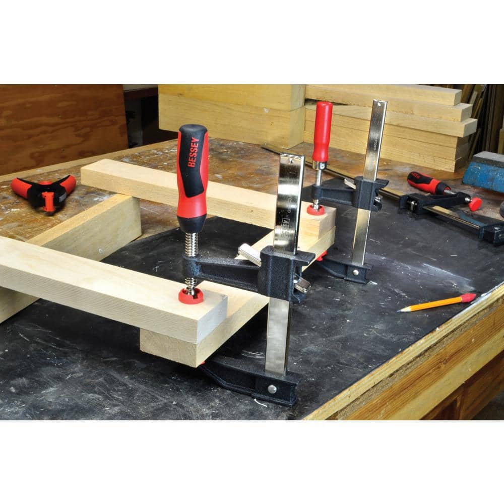 BESSEY Clutch Style 34 in. Capacity Bar Clamp with Wood Handle and 2-1/2 in. Throat Depth (3)