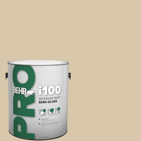 BEHR PRO 1 gal. #ECC-54-1 New Khaki Semi-Gloss Interior Paint (2)