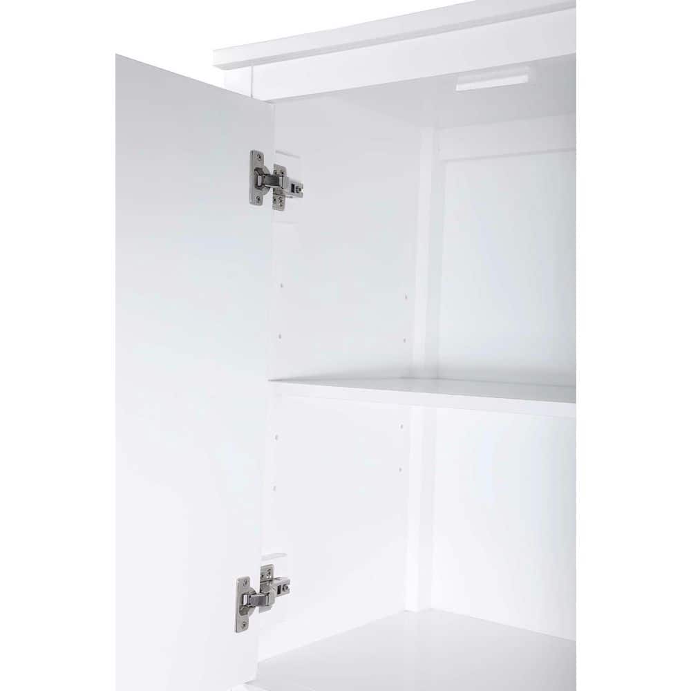 TIMELESS HOME 24 in. W x 18 in. D x 72 in. H White Freestanding Linen Cabinet (2)