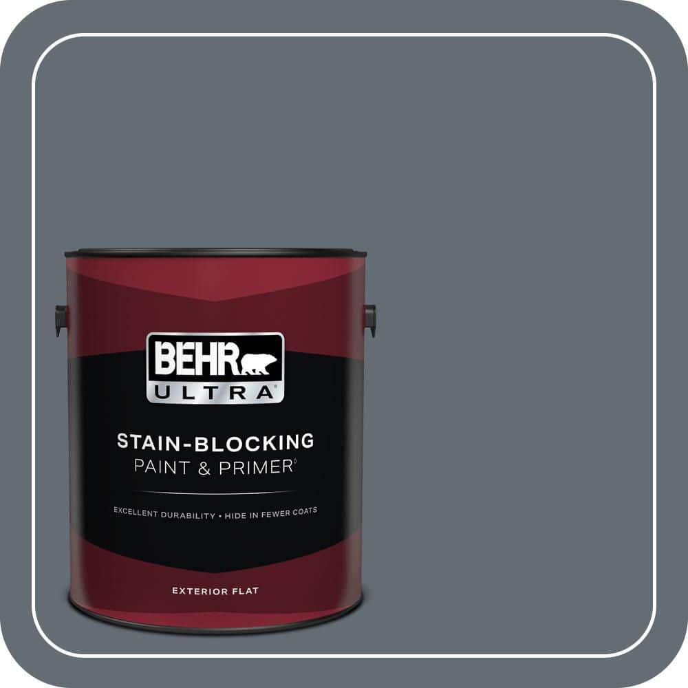 BEHR ULTRA 1 gal. #PPU26-22 Summer Storm Flat Exterior Paint & Primer