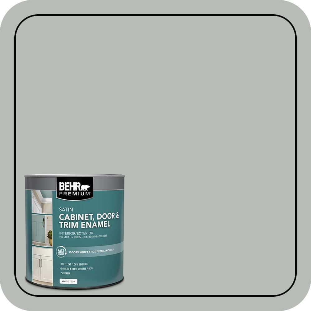 BEHR PREMIUM 1 qt. #T18-19 Quiet Time Satin Enamel Interior/Exterior Cabinet, Door & Trim Paint (1)
