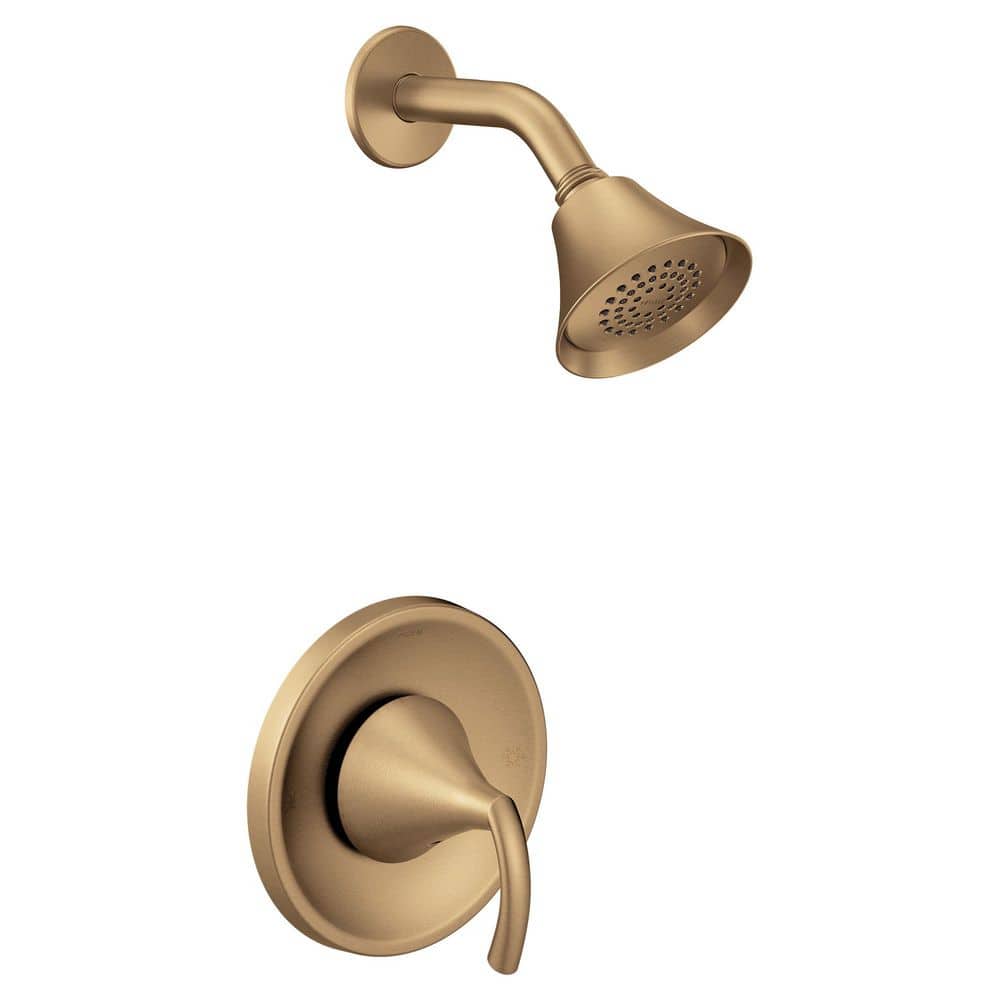 MOEN Glyde 1-Spray Single-Handle Eco-Performance Posi-Temp Shower Faucet Trim Kit in Bronzed Gold (Valve Sold Separately) (1)