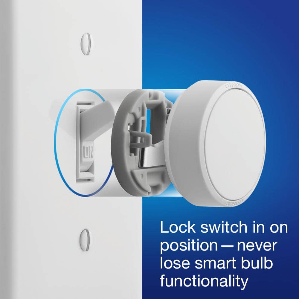 Lutron Aurora Smart Bulb Dimmer Switch for Philips Hue Smart Bulbs, White (Z3-1BRL-WH-L0) (2)