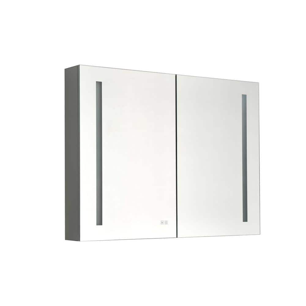 TCYO 40 in. W x 30 in. H Rectangular Aluminum Medicine Cabinet with Mirror (1)