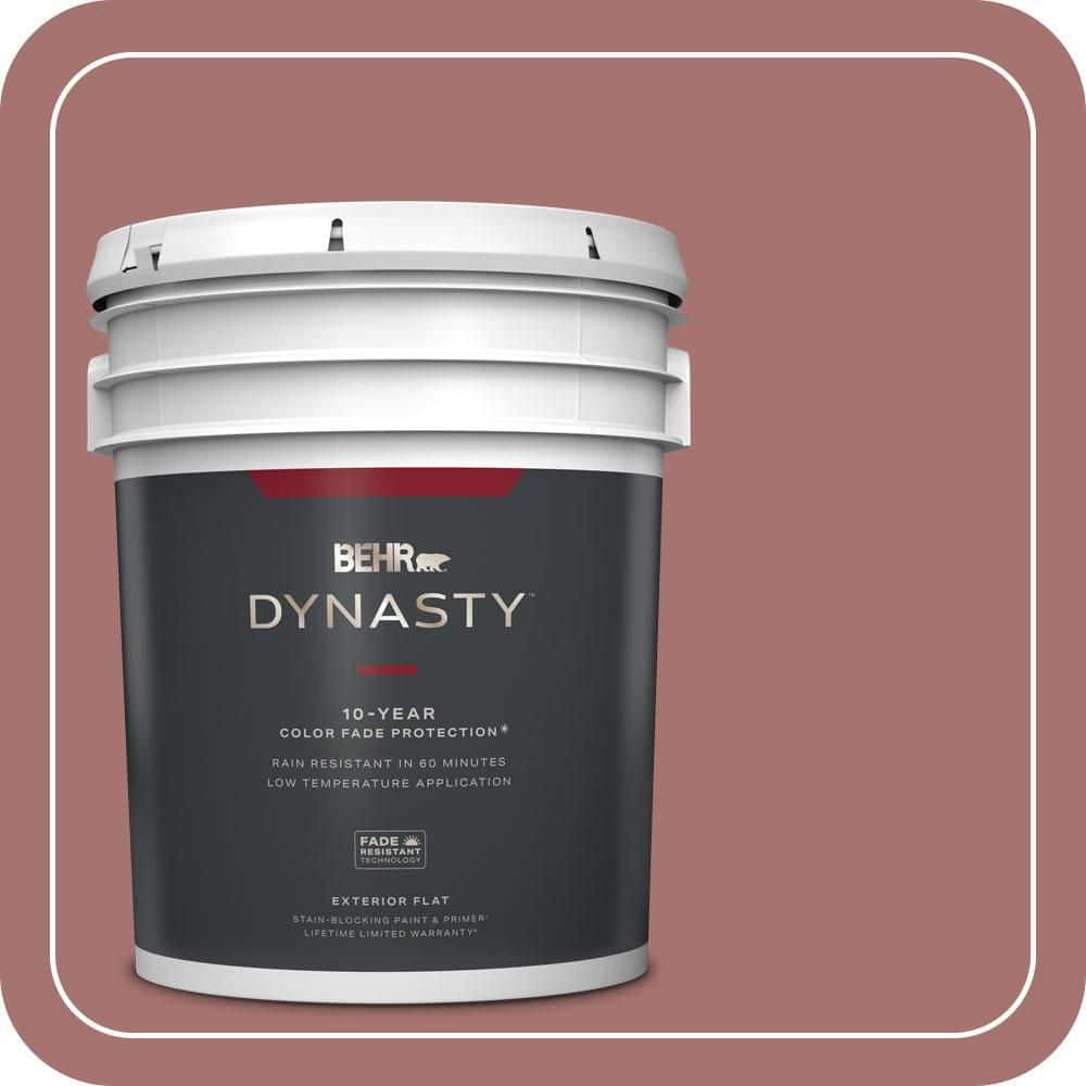 BEHR DYNASTY 5 gal. #MQ1-17 Autumn Russet Flat Exterior Stain-Blocking Paint & Primer
