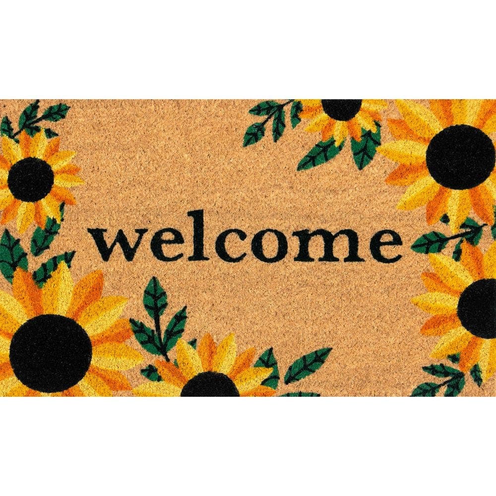 Home Accents Holiday Sunflower 18 in. x 30 in. Coir Doormat (2)