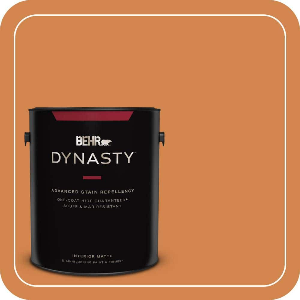 BEHR DYNASTY 1 gal. #PPU3-03 Flaming Torch Matte Interior Stain-Blocking Paint & Primer