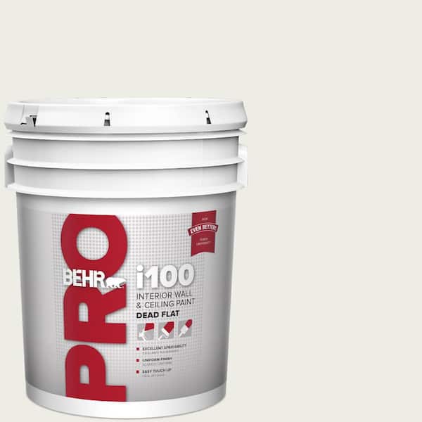 BEHR PRO 5 gal. Designer Collection #DC-013 Harmonious White Dead Flat Interior Paint (2)