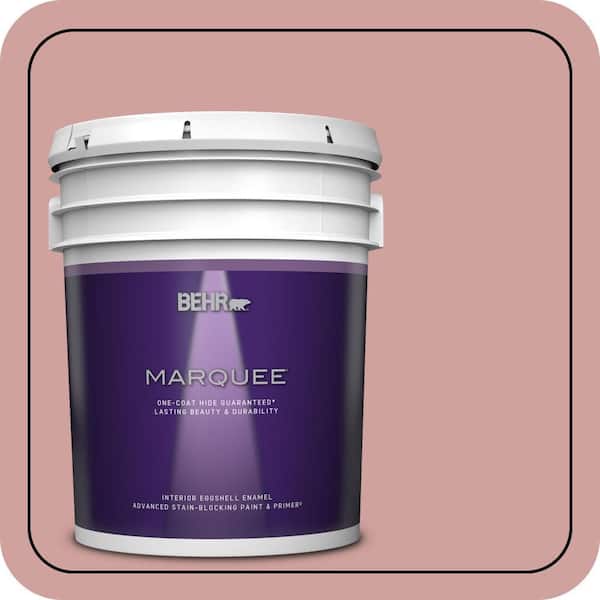 BEHR MARQUEE 5 gal. #S150-3 Rose Pottery One-Coat Hide Eggshell Enamel Interior Paint & Primer (2)